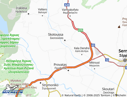 MICHELIN Nea Tyroloi map - ViaMichelin