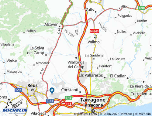 Mappa MICHELIN Vilallonga del Camp - ViaMichelin