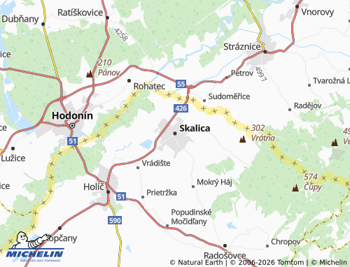 MICHELIN Skalica map - ViaMichelin