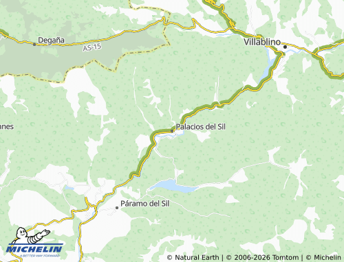 Mappa MICHELIN Palacios del Sil - ViaMichelin
