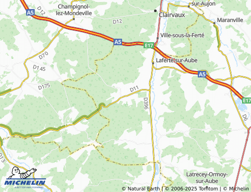 MICHELIN Villars-en-Azois map - ViaMichelin