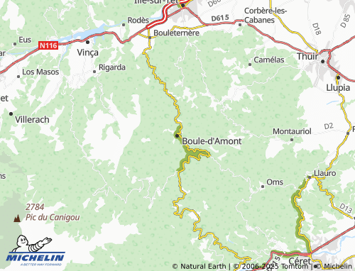 MICHELIN Boule-d'Amont map - ViaMichelin