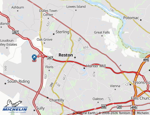 Mapa MICHELIN Reston - ViaMichelin