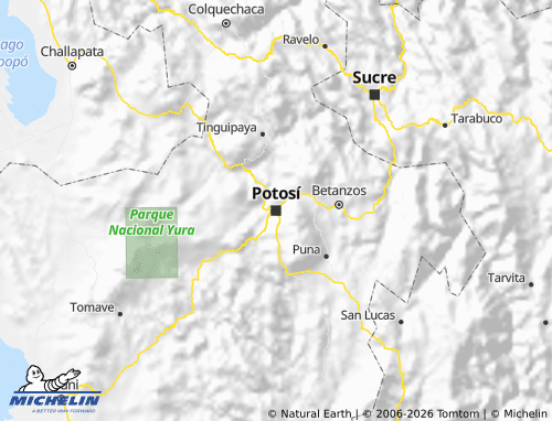 MICHELIN Potosí map - ViaMichelin