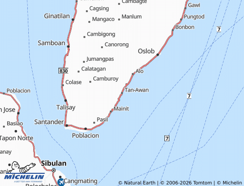 MICHELIN Tan-Awan map - ViaMichelin