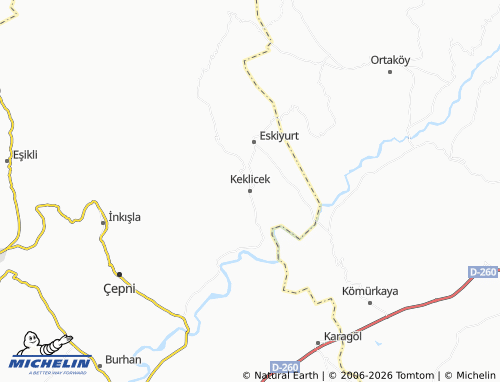 Mappa MICHELIN Keklicek - ViaMichelin