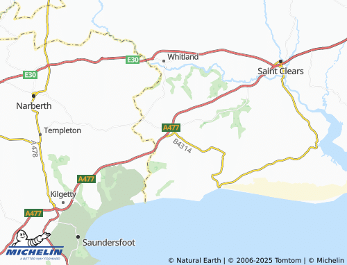 MICHELIN Red Roses map - ViaMichelin