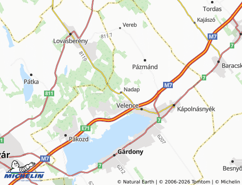 Mappa MICHELIN Nadap - ViaMichelin