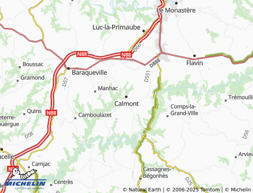 MICHELIN Calmont map - ViaMichelin