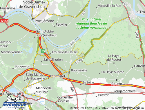 MICHELIN Sainte-Croix-sur-Aizier map - ViaMichelin