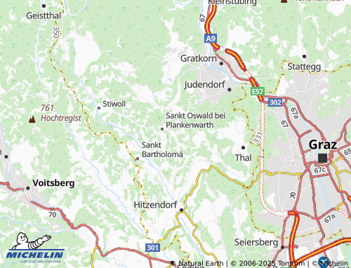 MICHELIN-Landkarte Plankenwarth-Leeb - ViaMichelin