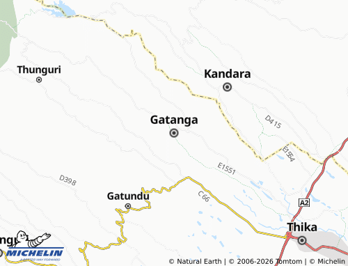 MICHELIN Gatanga map - ViaMichelin