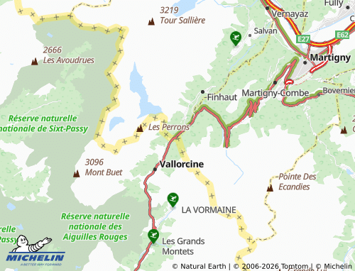 MICHELIN Le Châtelard Valais map - ViaMichelin