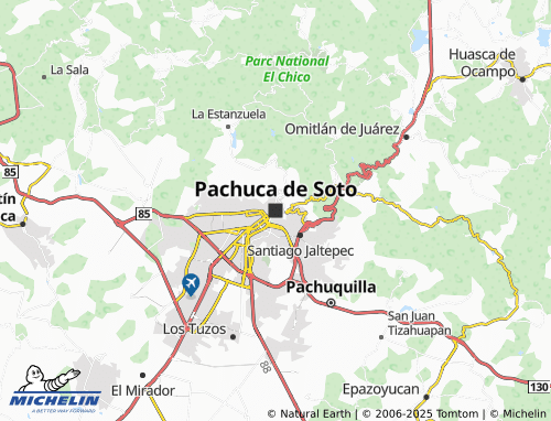 MICHELIN Pachuca de Soto map - ViaMichelin