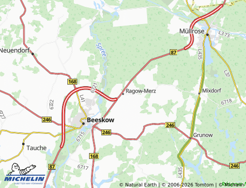 MICHELIN Ragow-Merz map - ViaMichelin