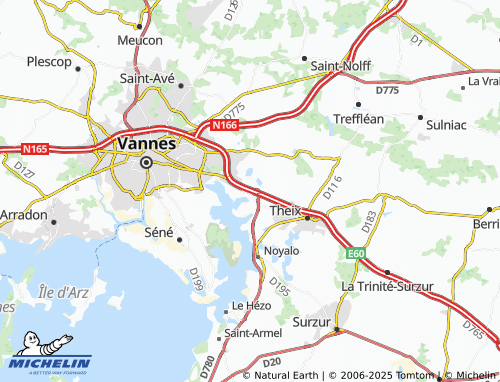 MICHELIN Le Poteau Rouge map - ViaMichelin
