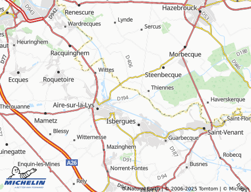 Carte MICHELIN Widdebrouck - ViaMichelin