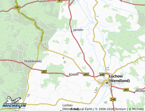 MICHELIN Beutow map - ViaMichelin