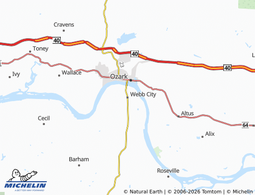 Carte MICHELIN Webb City - ViaMichelin