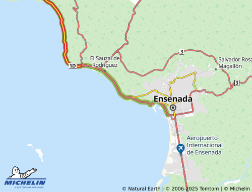 MICHELIN-Landkarte Cicese, Centro de Investigaciones Científicas y Estudios Superiores de Ensenada - ViaMichelin