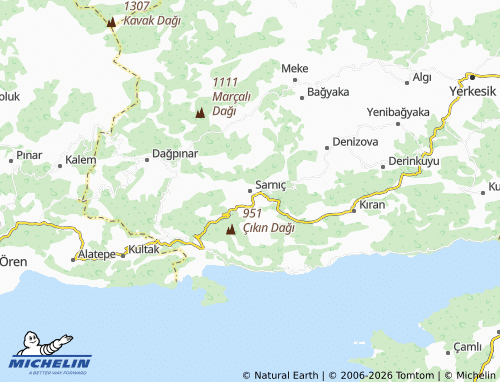 MICHELIN Sarnıç map - ViaMichelin
