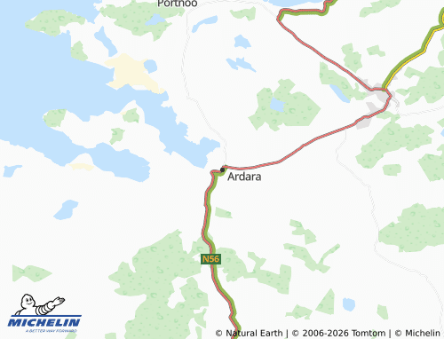 Carte MICHELIN Ardara - ViaMichelin