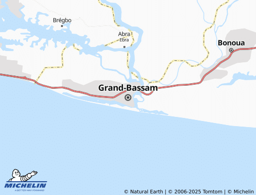 MICHELIN Grand-Bassam map - ViaMichelin