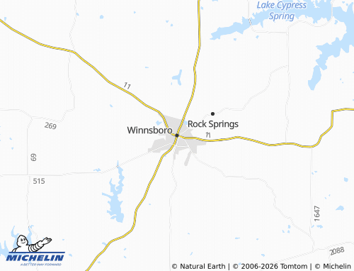 Carte MICHELIN Winnsboro - ViaMichelin