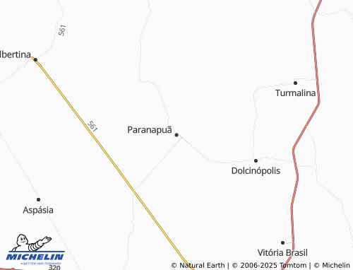 MICHELIN Paranapuã map - ViaMichelin