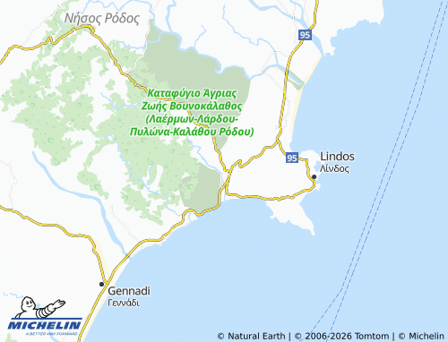 Carte MICHELIN Lardos - ViaMichelin