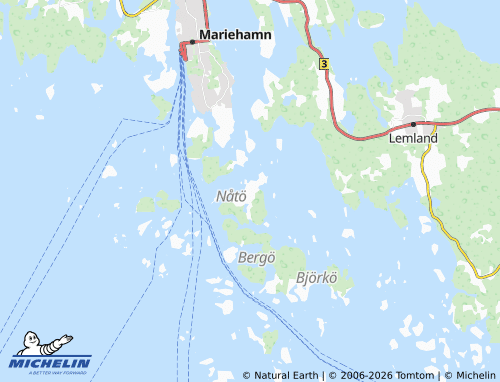 MICHELIN-Landkarte Nåtö - ViaMichelin
