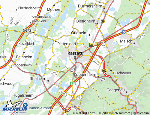 MICHELIN Rastatt map - ViaMichelin