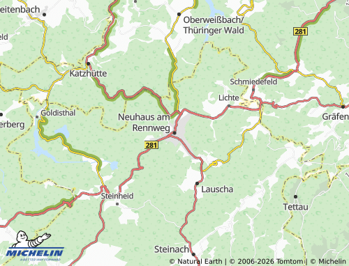 MICHELIN Neuhaus am Rennweg map - ViaMichelin