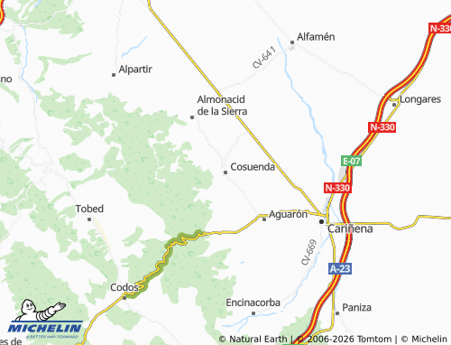 MICHELIN Cosuenda map - ViaMichelin