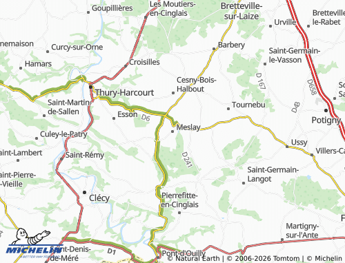 MICHELIN Meslay map - ViaMichelin