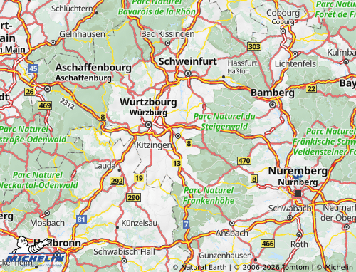 MICHELIN Kitzingen map - ViaMichelin