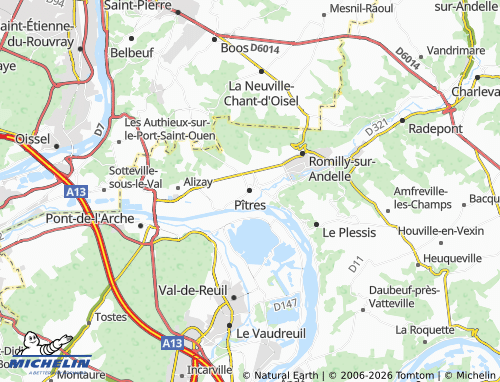 Mappa MICHELIN Pîtres - ViaMichelin