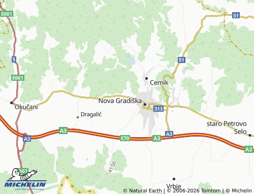 Mapa MICHELIN Kovačevac - ViaMichelin