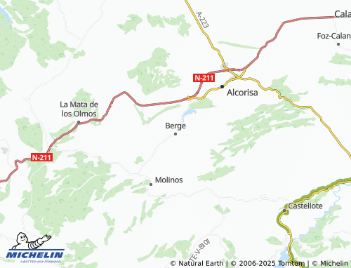 MICHELIN Berge map - ViaMichelin