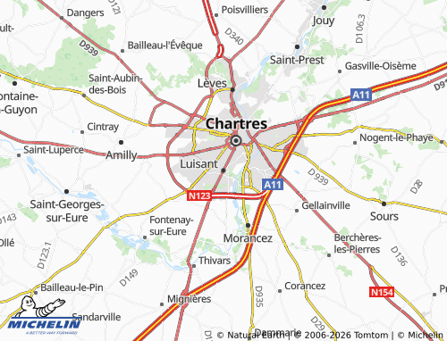 Mapa MICHELIN Luisant - ViaMichelin