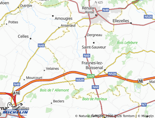 MICHELIN Anvaing map - ViaMichelin
