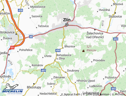 Kaart MICHELIN Březnice - ViaMichelin