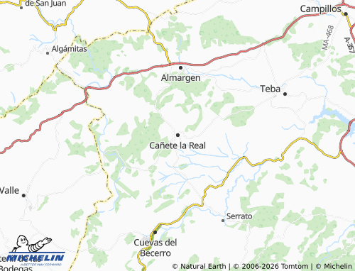 Kaart MICHELIN Cañete la Real - ViaMichelin