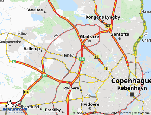 Mapa MICHELIN Herlev - ViaMichelin