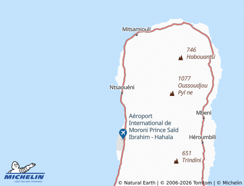 Carte MICHELIN Ntsaouéni - ViaMichelin