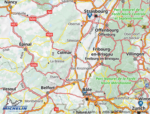 Mapa MICHELIN Haut-Rhin - ViaMichelin