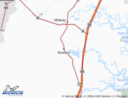Mappa MICHELIN Riceboro - ViaMichelin