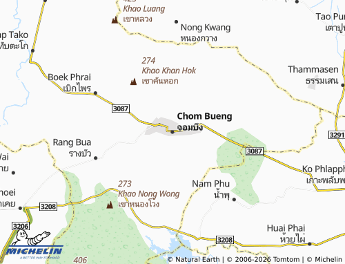 Mapa MICHELIN Chom Bueng - ViaMichelin