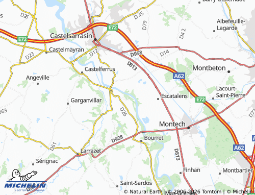 MICHELIN Cordes-Tolosannes map - ViaMichelin