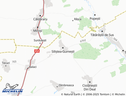 MICHELIN Siliștea-Gumești map - ViaMichelin